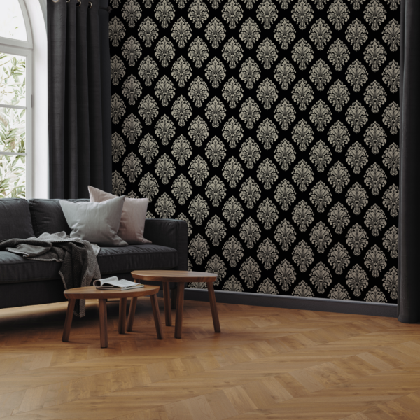 Fototapet Svart barock