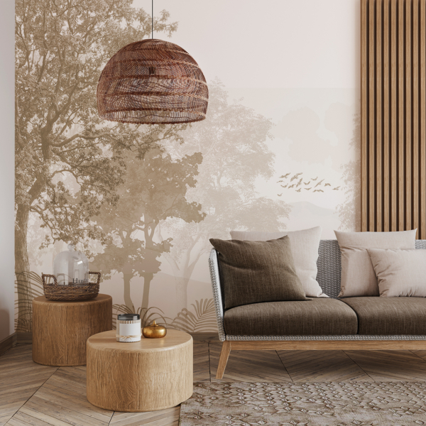 Fototapet Beige lund