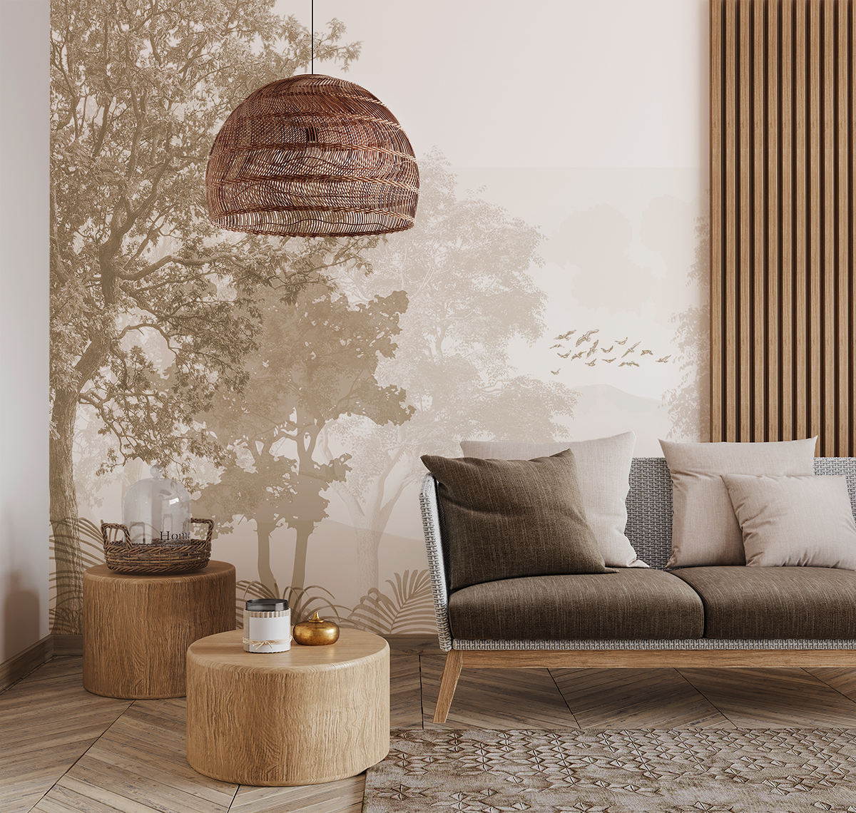 Fototapet Beige lund