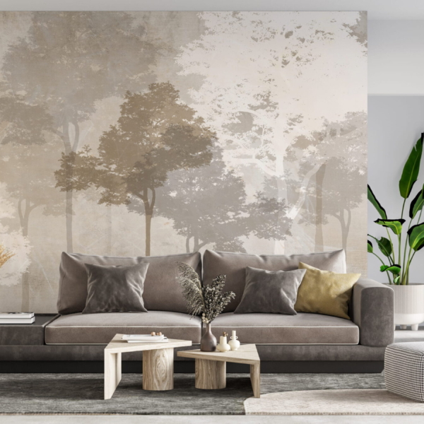 Fototapet Beige skog