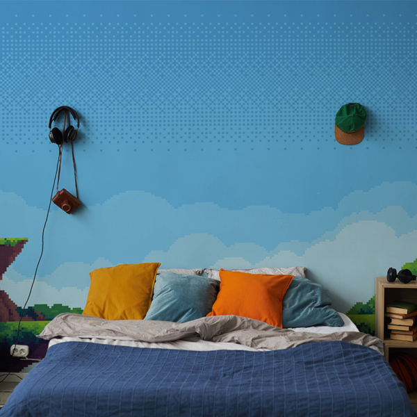 Fototapet Pixel Cloud-plattformar