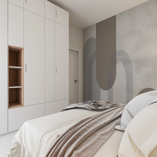 Fototapet Modern betong med geometriskt motiv