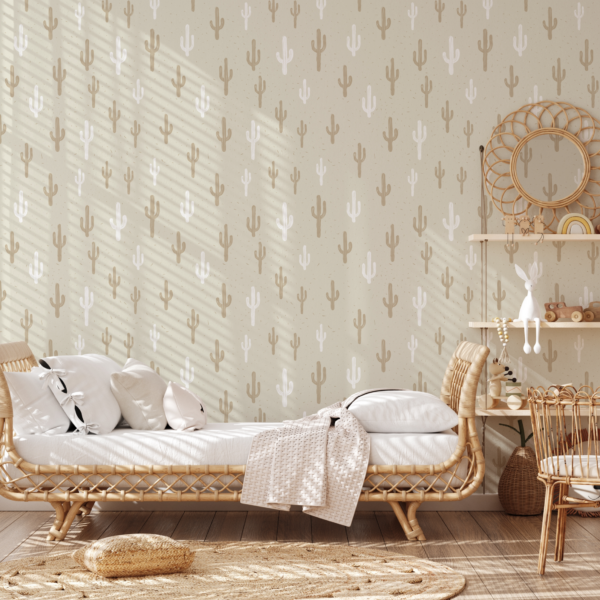 Fototapet Beige kaktusar