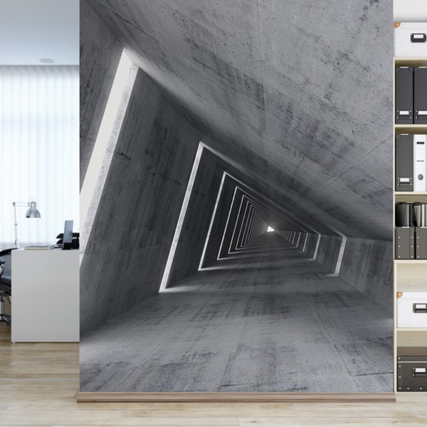 Fototapet Betongkorridor 3D
