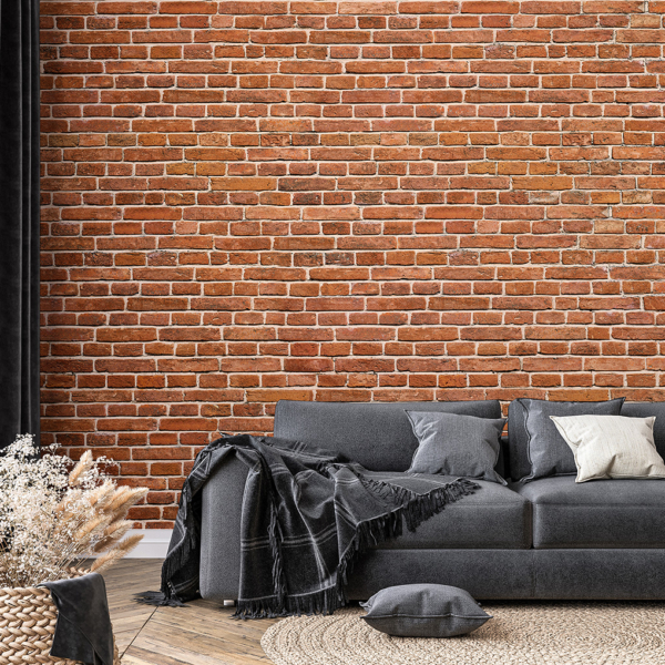 Fototapet Loft i rött tegel
