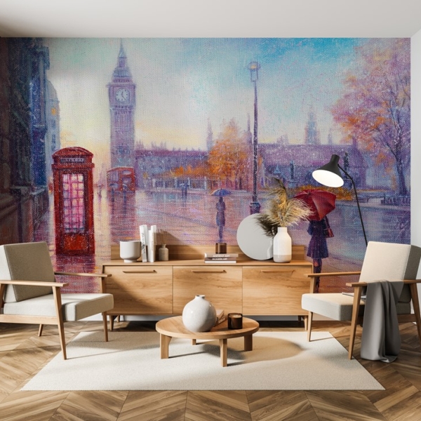 Fototapet London i regnet