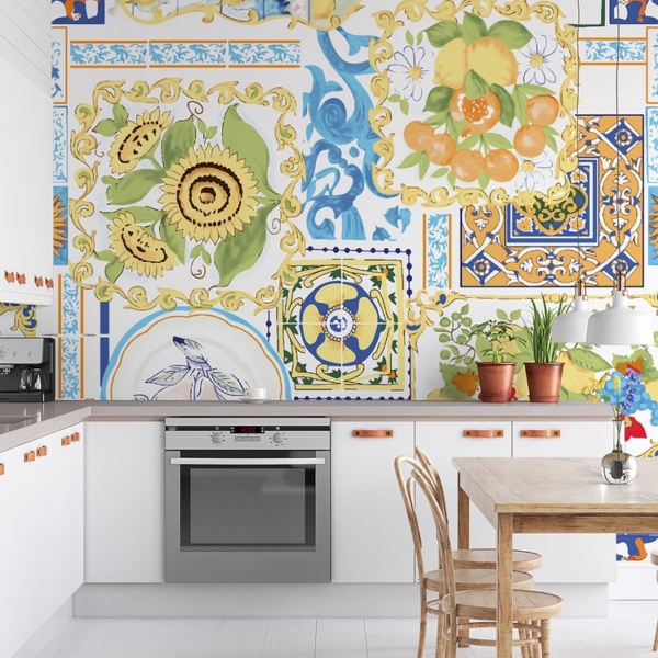 Fototapet Fruktmosaik