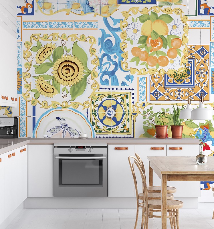 Fototapet Fruktmosaik