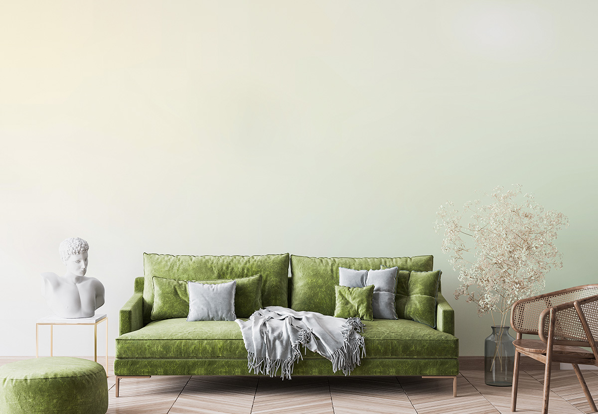 Fototapet Pastellgrön Ombre