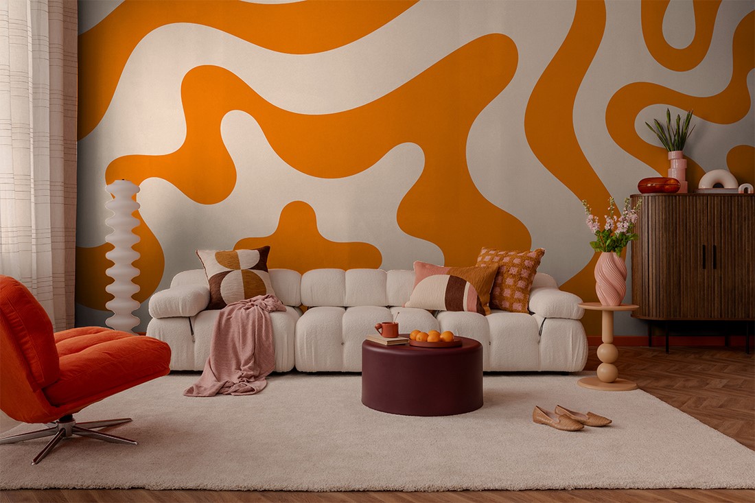 Fototapet Orange abstraktion