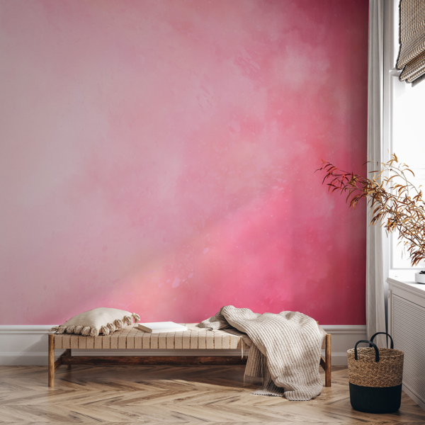 Fototapet Rosa akvarell Ombre