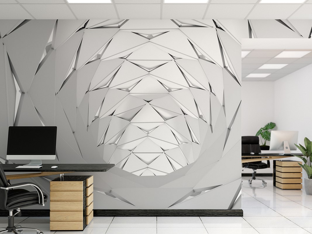 Fototapet Silvertunnel 3D