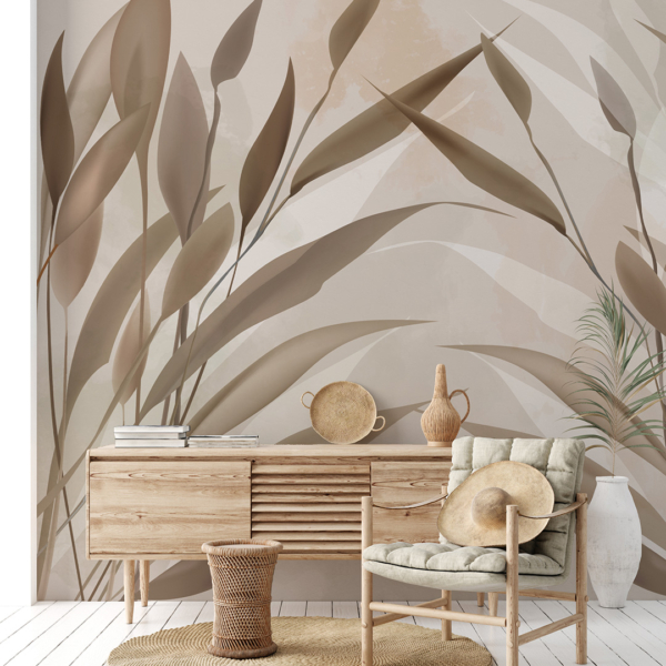Fototapet Beige löv