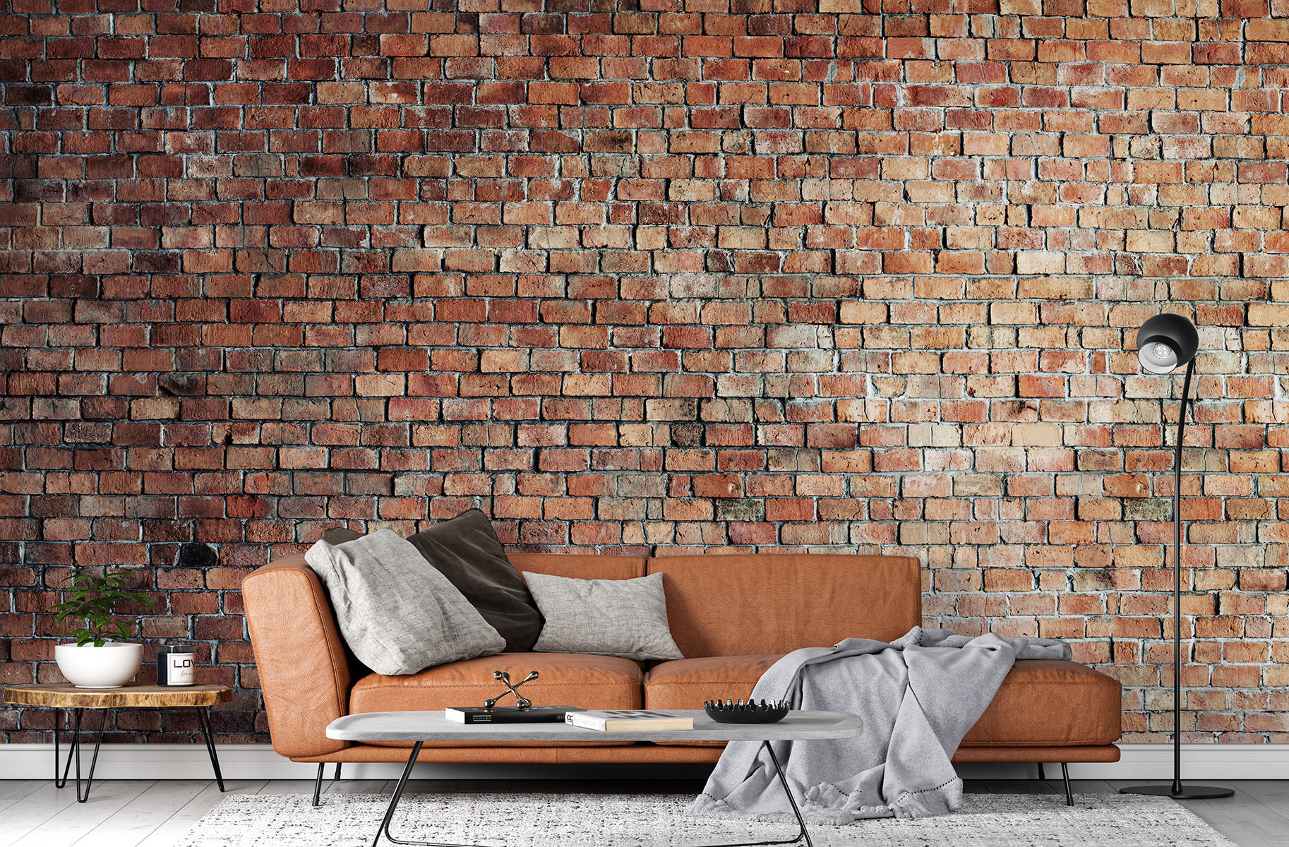 Fototapet Röd lofttegelsten
